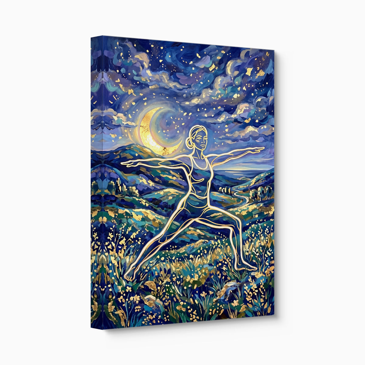 Warrior Golden Night — warrior golden night angled flush print