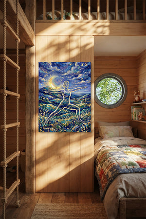 Warrior Golden Night — warrior golden night p bedroom with loft area 1port flush print