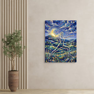 Warrior Golden Night — warrior golden night sq tree wall 1port flush print
