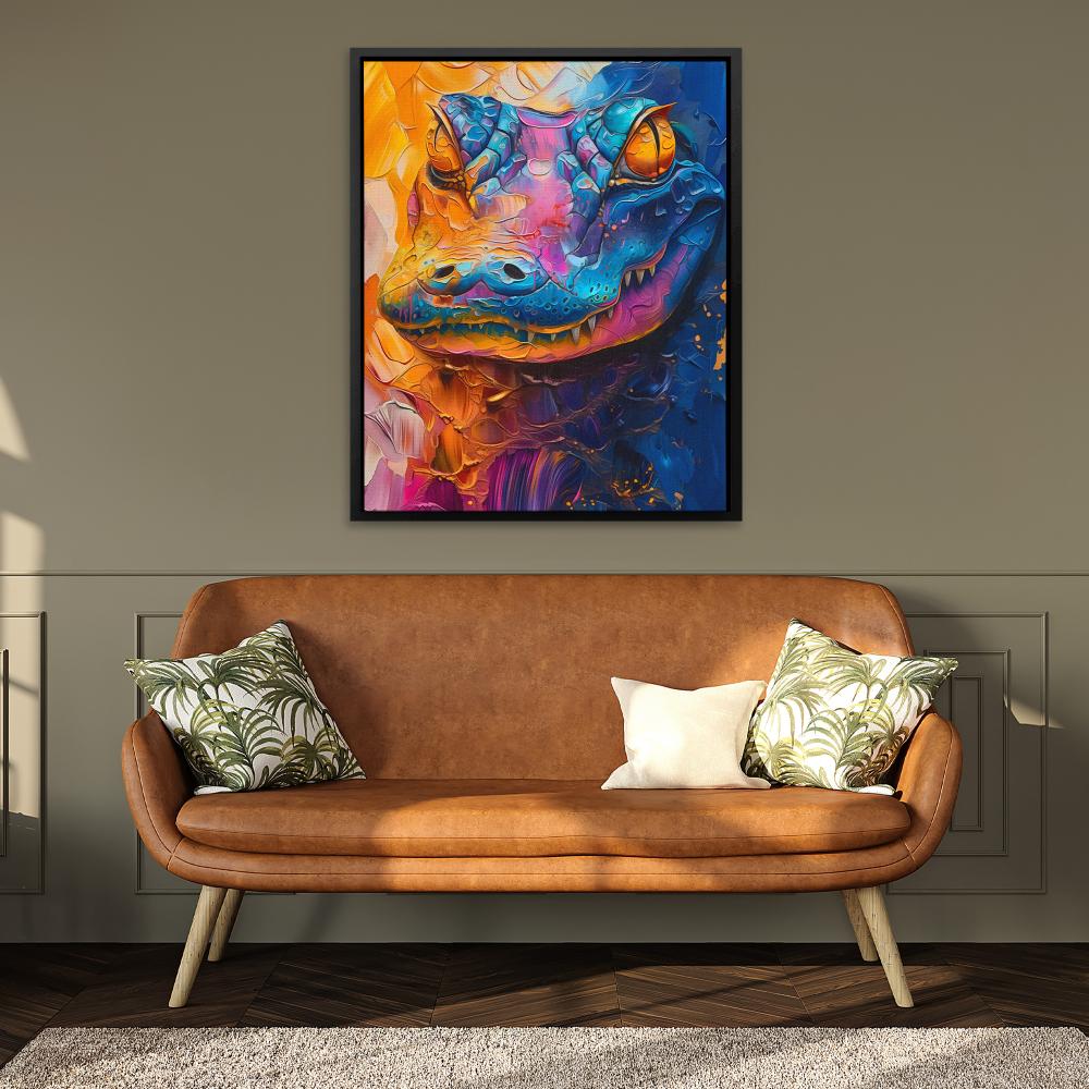 Watercolor Alligator - Luxury Wall Art