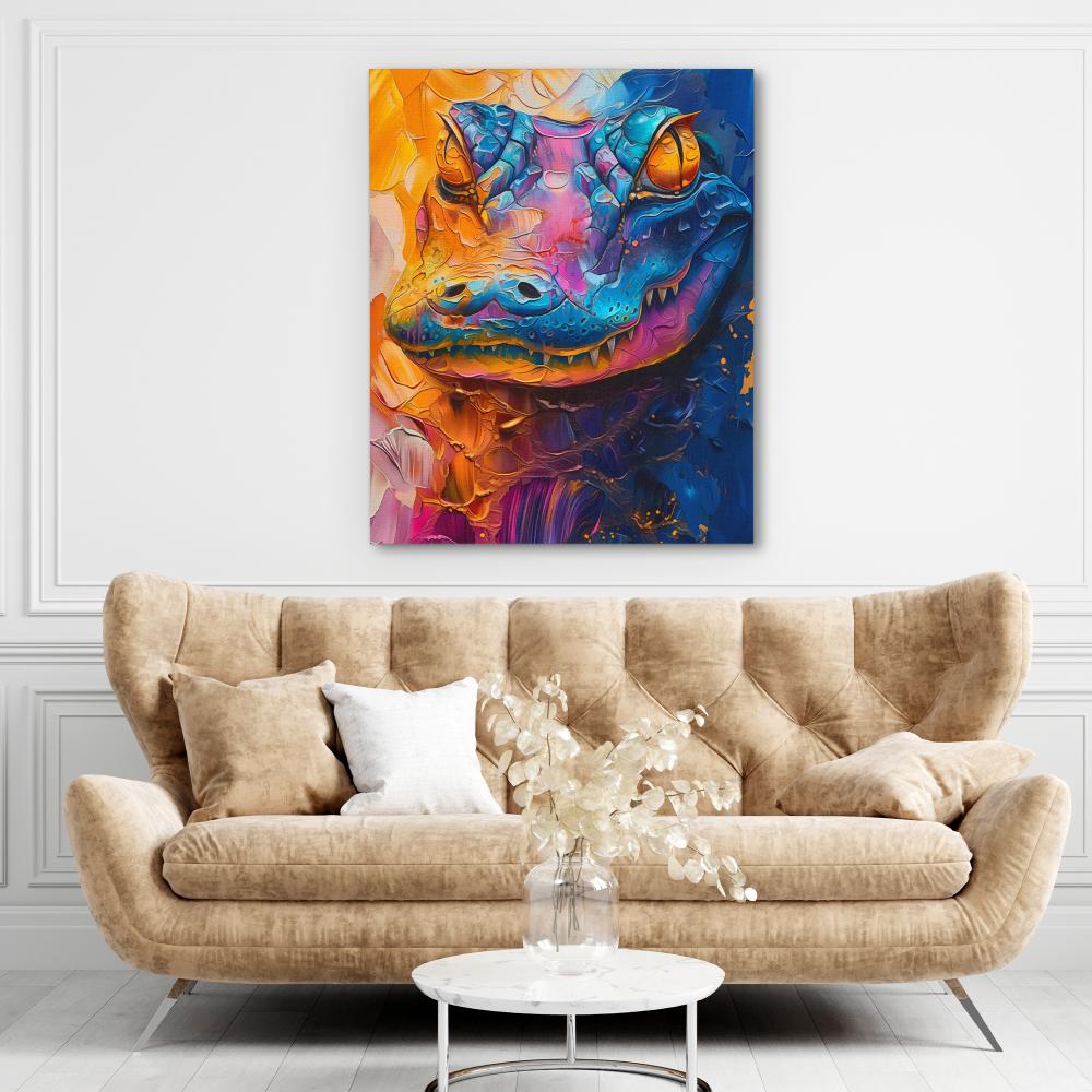 Watercolor Alligator - Luxury Wall Art