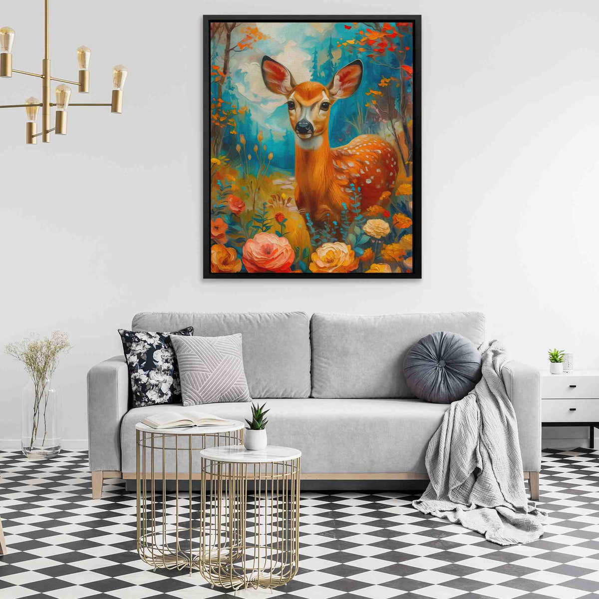 Watercolor Fawn - Luxury Wall Art