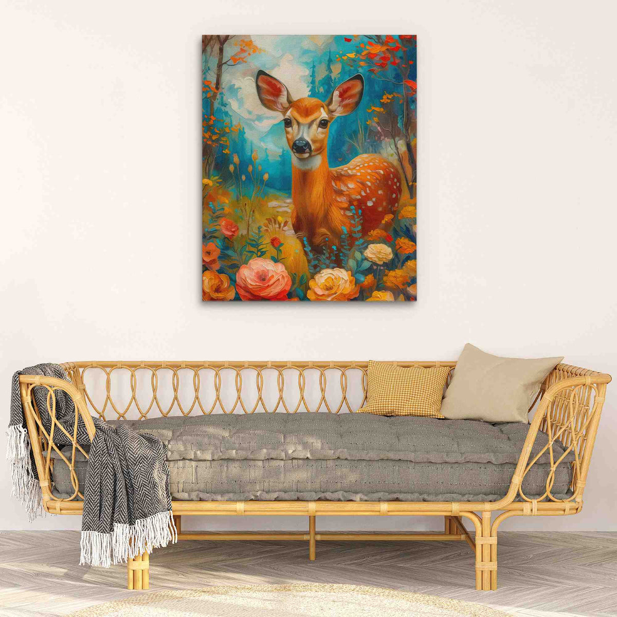 Watercolor Fawn - Luxury Wall Art