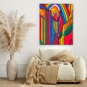 Waterfall Perspective - Colorful Wall Art for Living Room