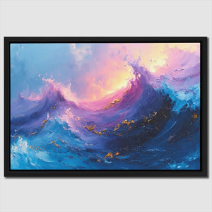 Waves in a Sunset - Luxury Wall Art