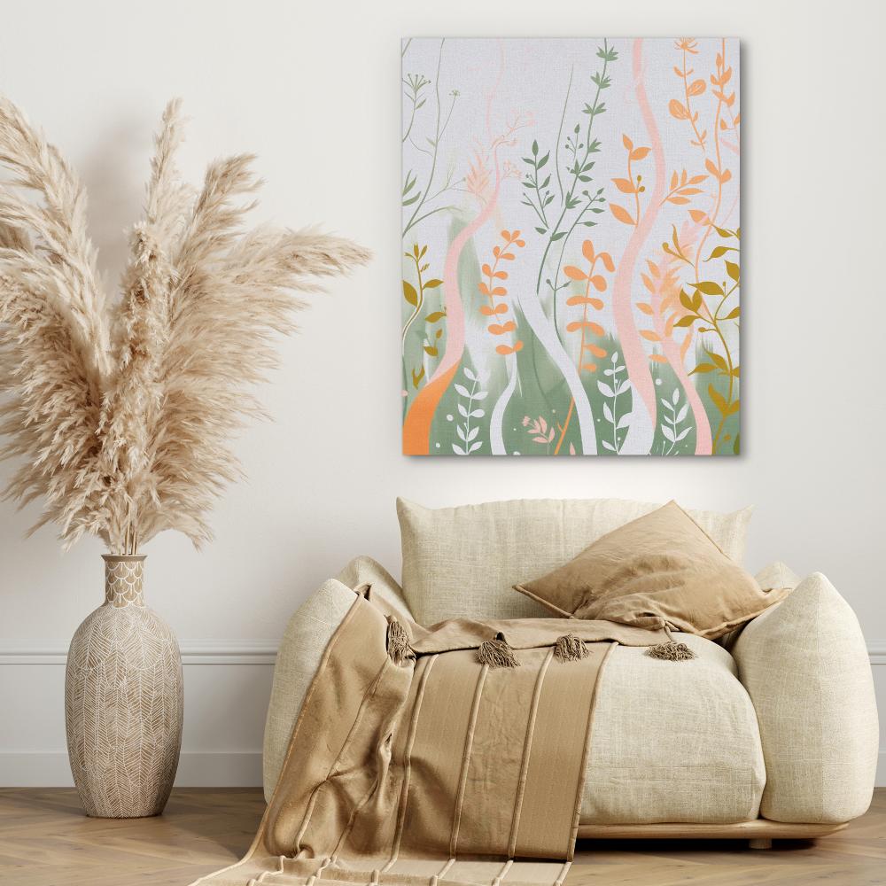 Waving Floral - Luxury Wall Art