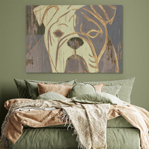 Weathered Bulldog Portrait - Luxury Wall Art