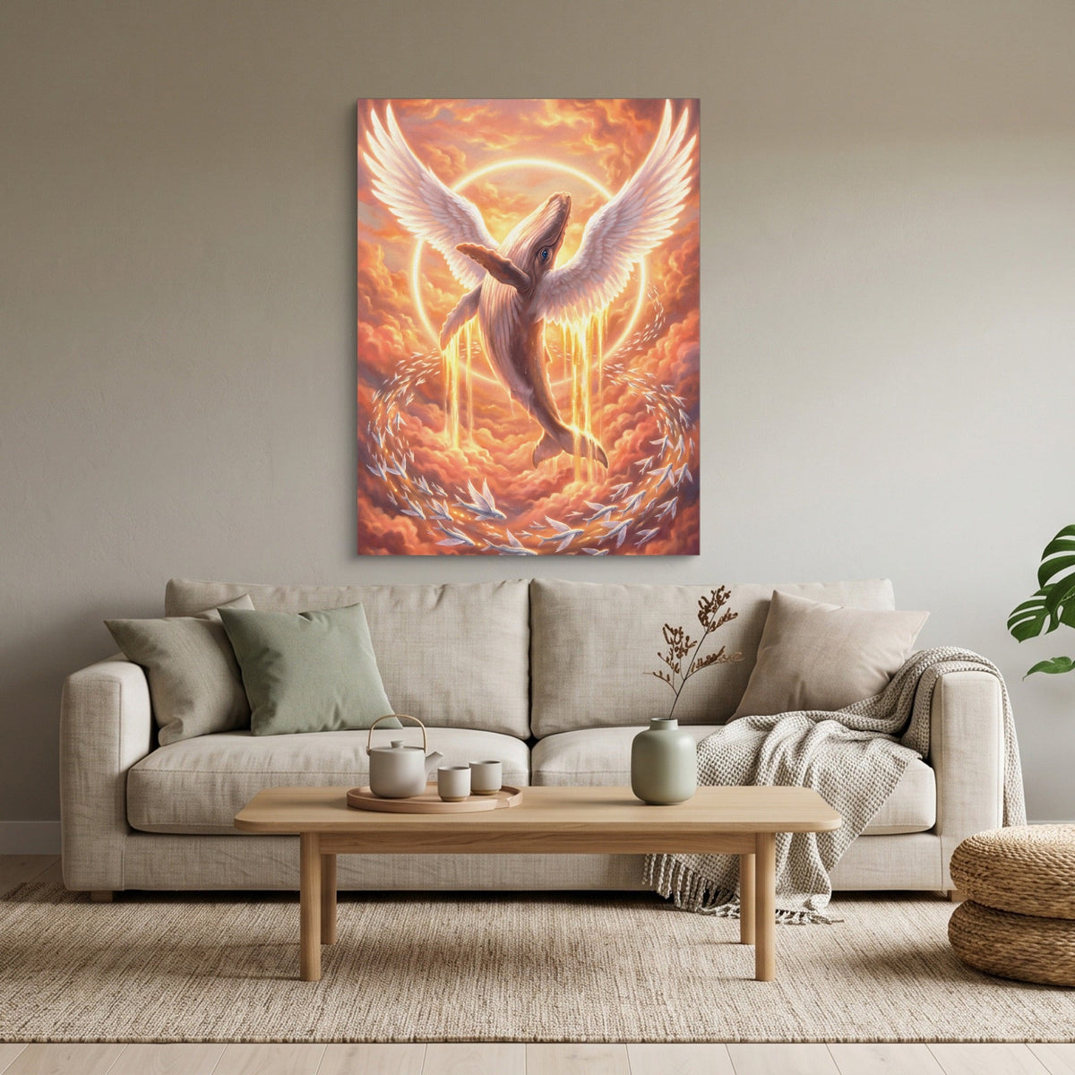 Whale Ascends Light - Luxury Wall Art