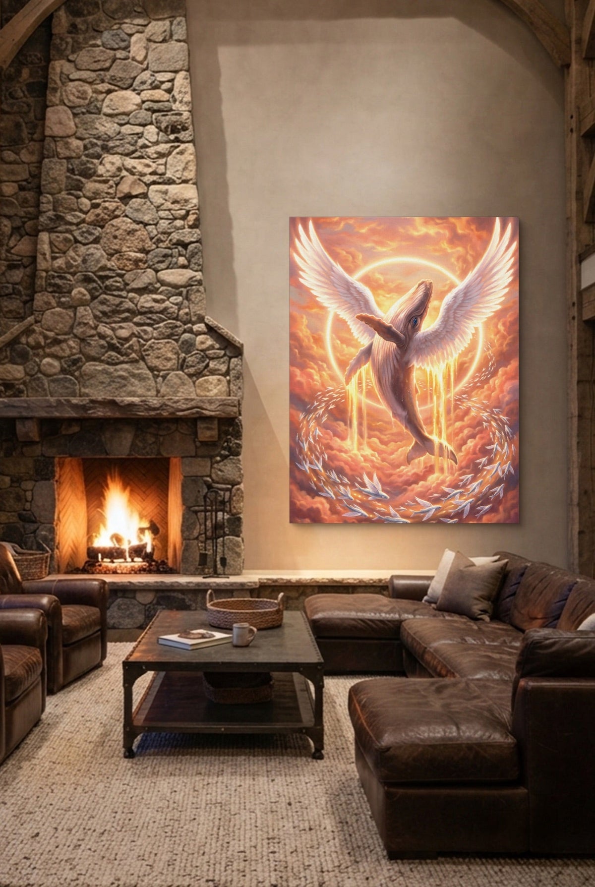 Whale Ascends Light - Luxury Wall Art