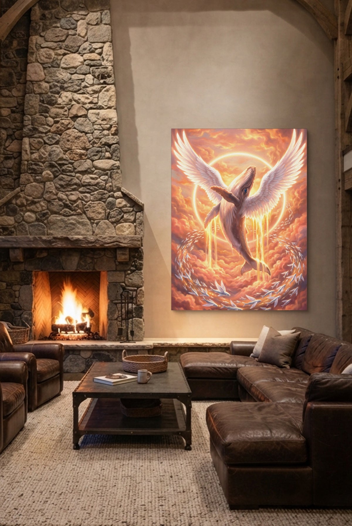 Whale Ascends Light — whale ascends light p living room interior space 1port flush print