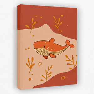 Whale in Warm Colors - Luxury Wall Art