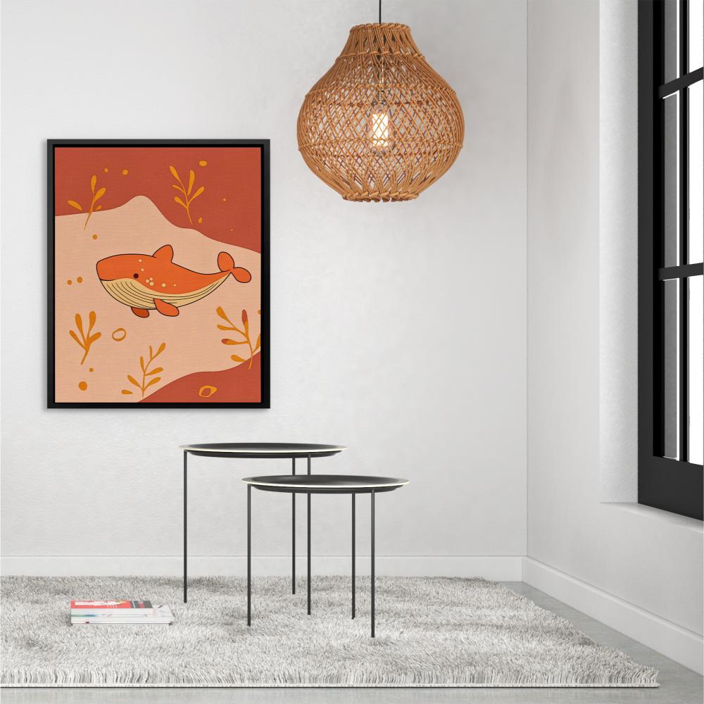 Whale in Warm Colors - Luxury Wall Art