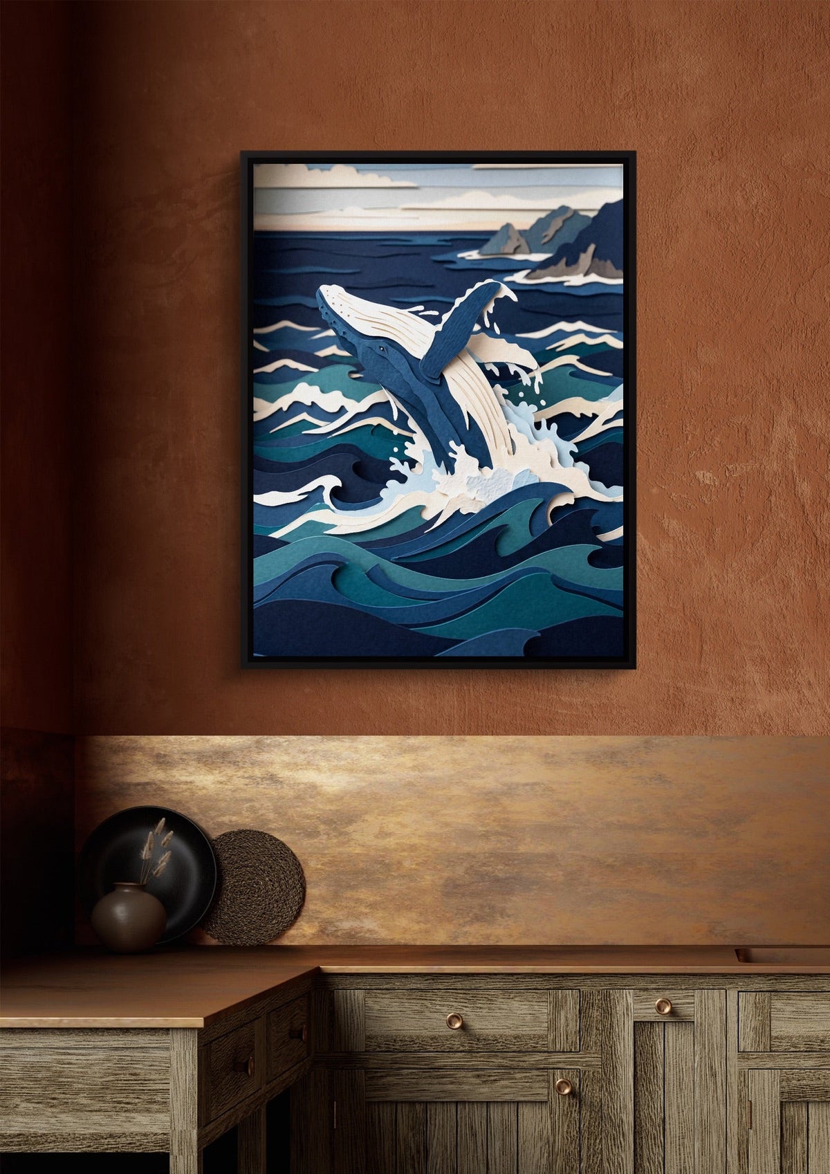 Whale Papercut - Luxury Wall Art