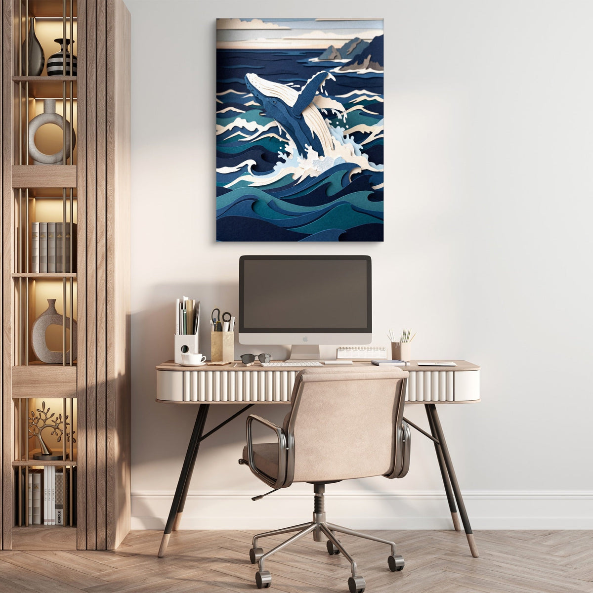 Whale Papercut - Luxury Wall Art