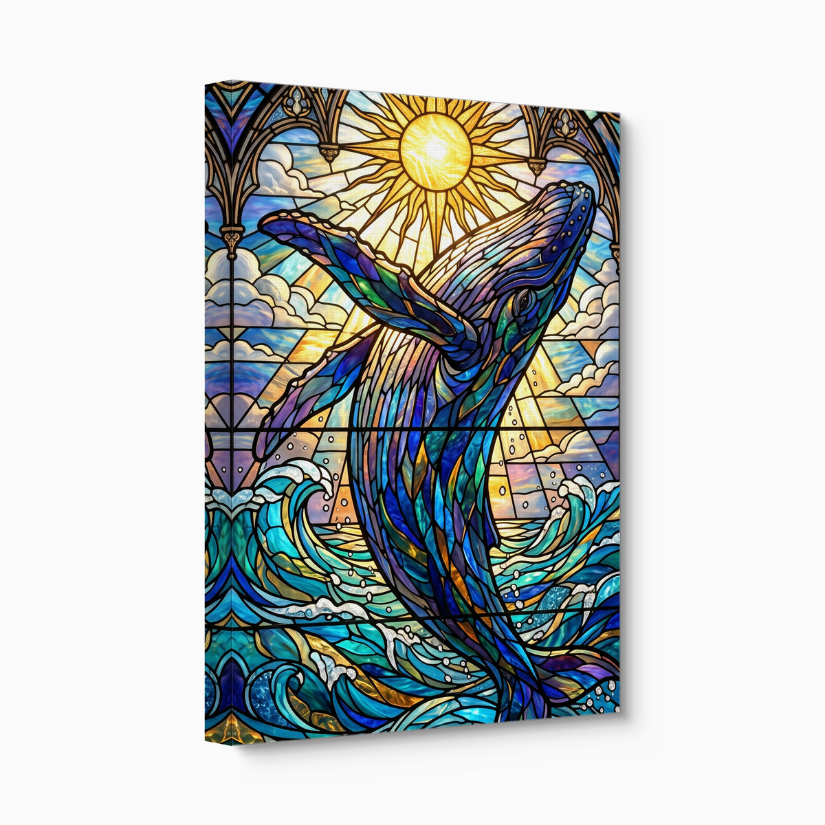 Whale's Ascent — whale's ascent angled flush print