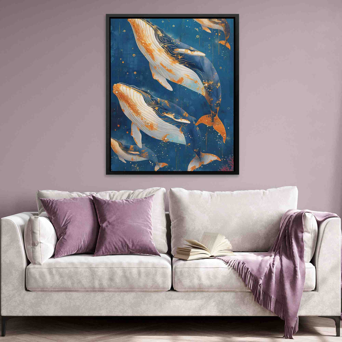 Whales in Harmony - Luxury Wall Art