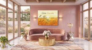 Wheat Golden Sunset — wheat golden sunset pink living room 1land flush print