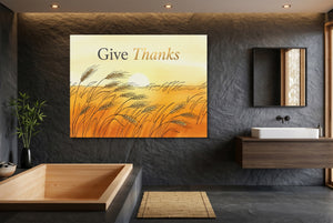 Wheat Golden Sunset — wheat golden sunset small bathroom interior 1land flush print