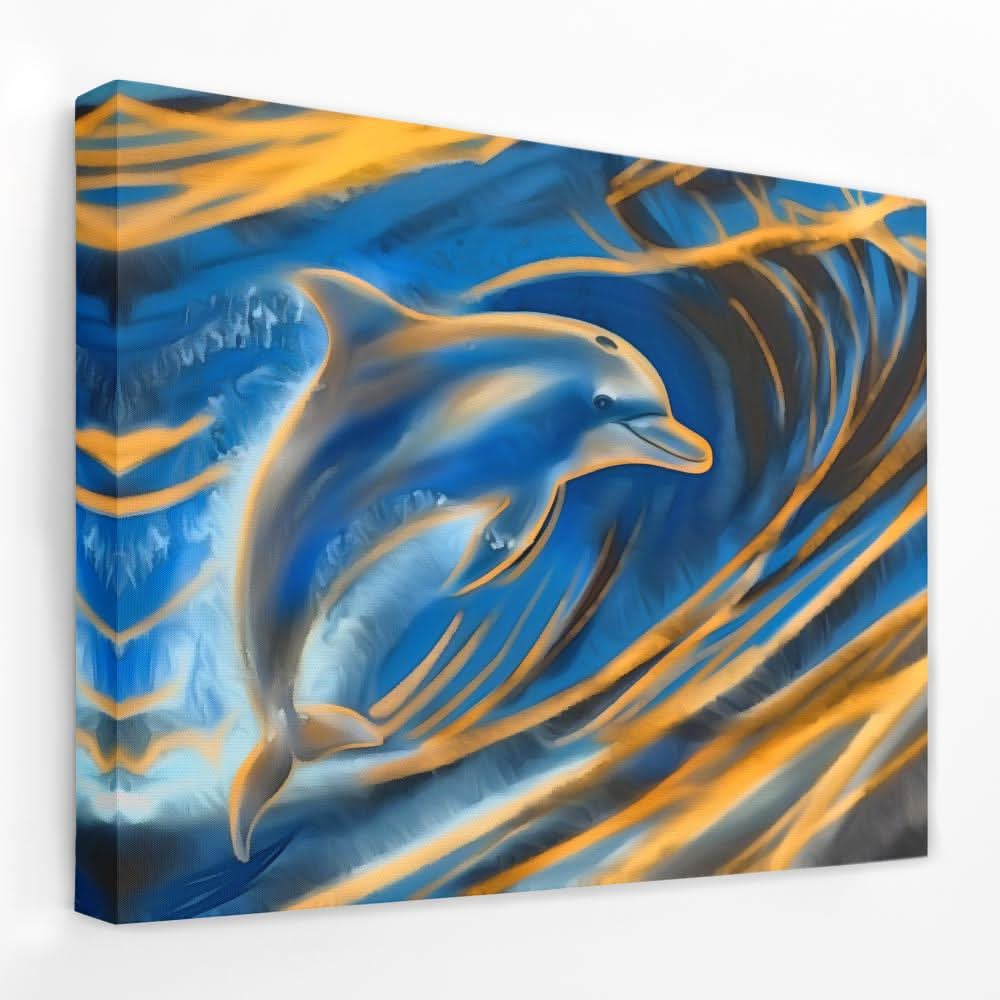 Whispering Dolphin - Animals Canvas Wall Art