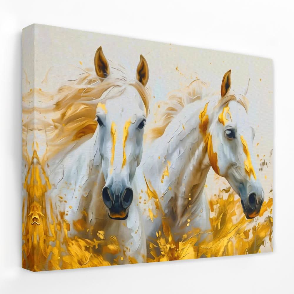 Whispering Horses - Animals Canvas Wall Art
