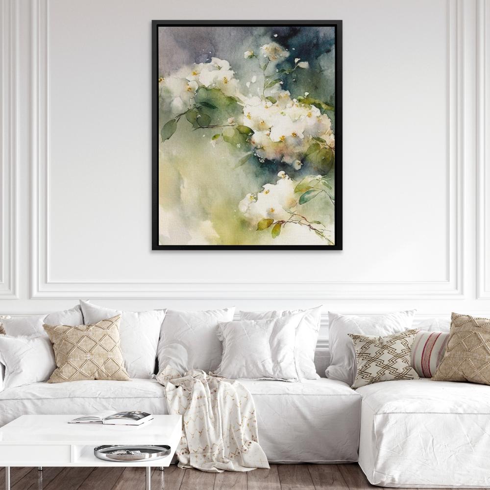 White Abstract Flowers - Luxury Wall Art