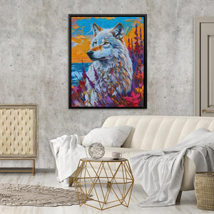 White Wolf Gazing - Luxury Wall Art