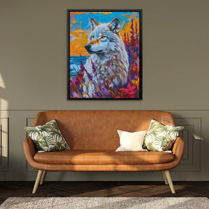 White Wolf Gazing - Luxury Wall Art