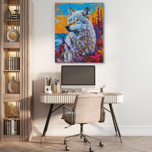 White Wolf Gazing - Luxury Wall Art