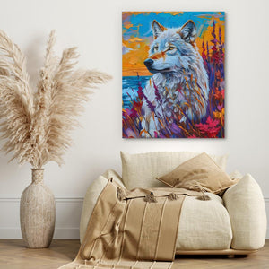 White Wolf Gazing - Luxury Wall Art