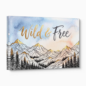 Wild And Free — wild and free angled flush print