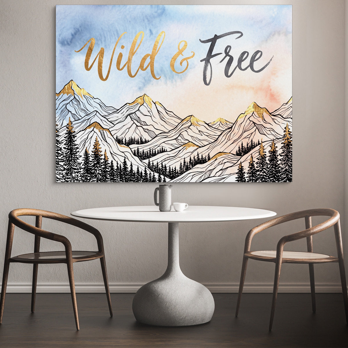 Wild And Free — wild and free sq coffee table 1land flush print