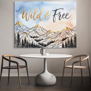 Wild And Free — wild and free sq coffee table 1land flush print