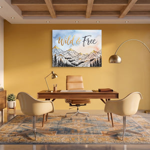 Wild And Free — wild and free sq fun office 1land flush print