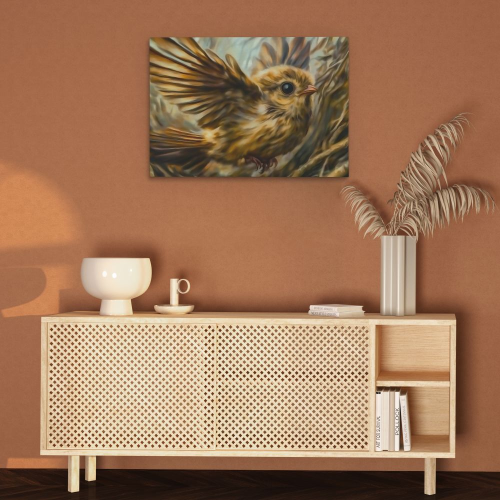 Wild Sparrow Flight - Luxury Wall Art