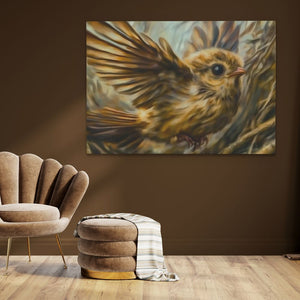 Wild Sparrow Flight - Luxury Wall Art