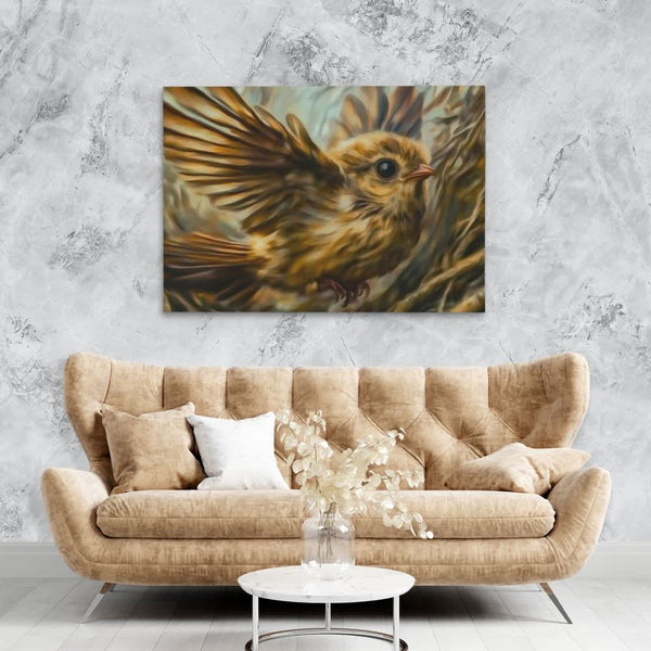 Wild Sparrow Flight in a room