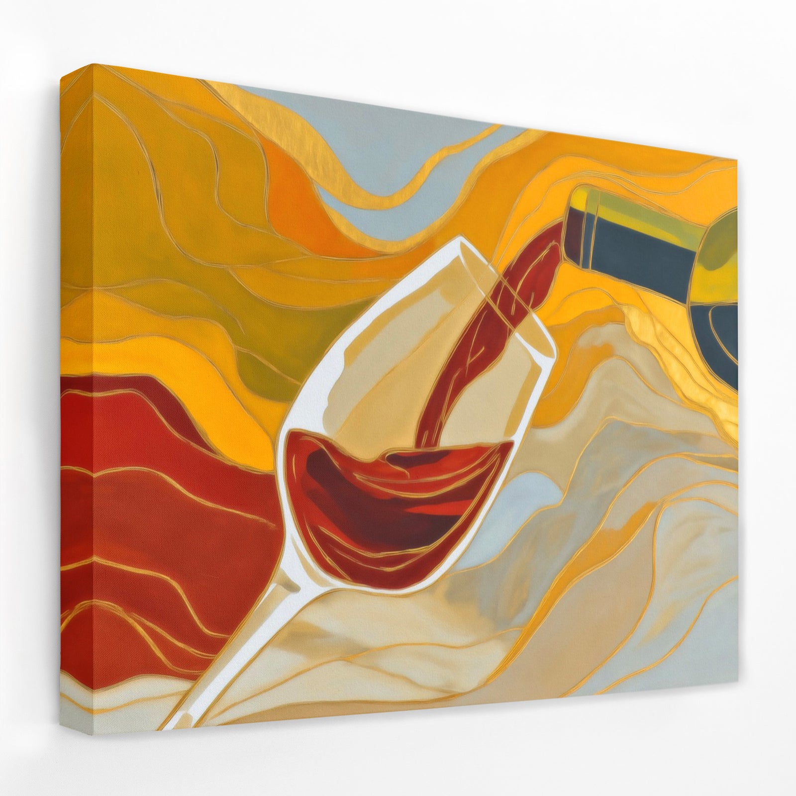 Wines Golden Embrace - Luxury Wall Art