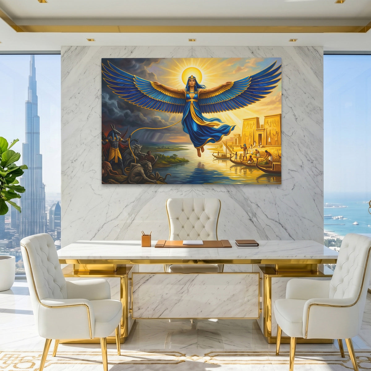 Winged Deity Egyptian Sky — Winged Deity Egyptian Sky King Lux Land 150