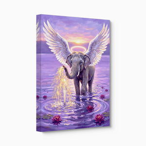 Winged Elephant Ascent - Luxury Wall Art