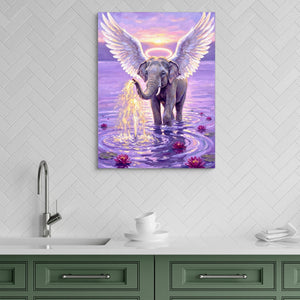 Winged Elephant Ascent - Luxury Wall Art