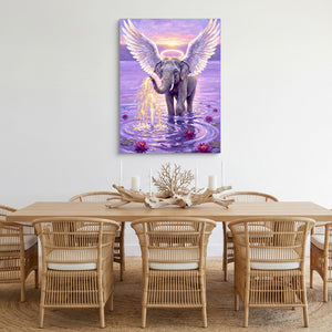 Winged Elephant Ascent - Luxury Wall Art