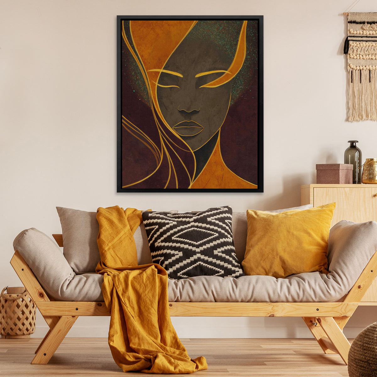 Winged Portrait Contemplation