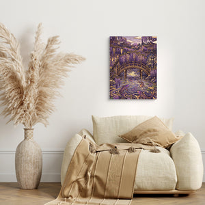 Wisteria Garden Bridge — wisteria garden bridge sq beige couch 1port flush print