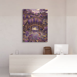 Wisteria Garden Bridge — wisteria garden bridge sq reception desk 1port flush print