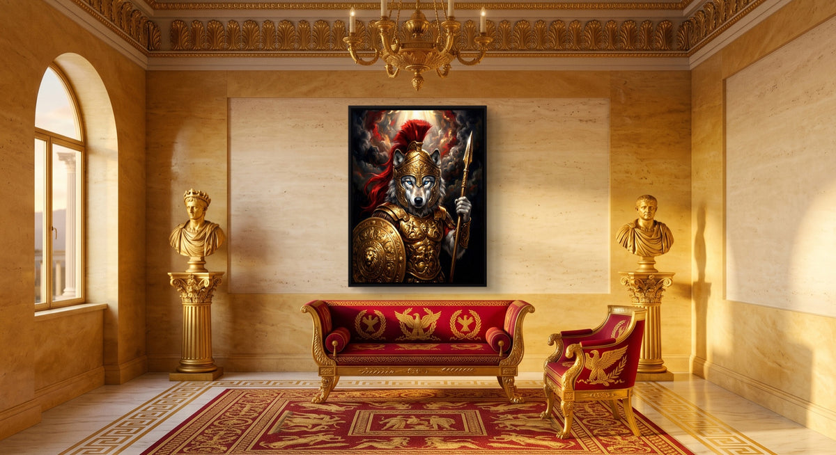 Wolf Centurion — wolf centurion roman walls 1port framed black
