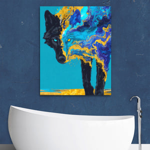Wolf Elemental Drift - Luxury Wall Art