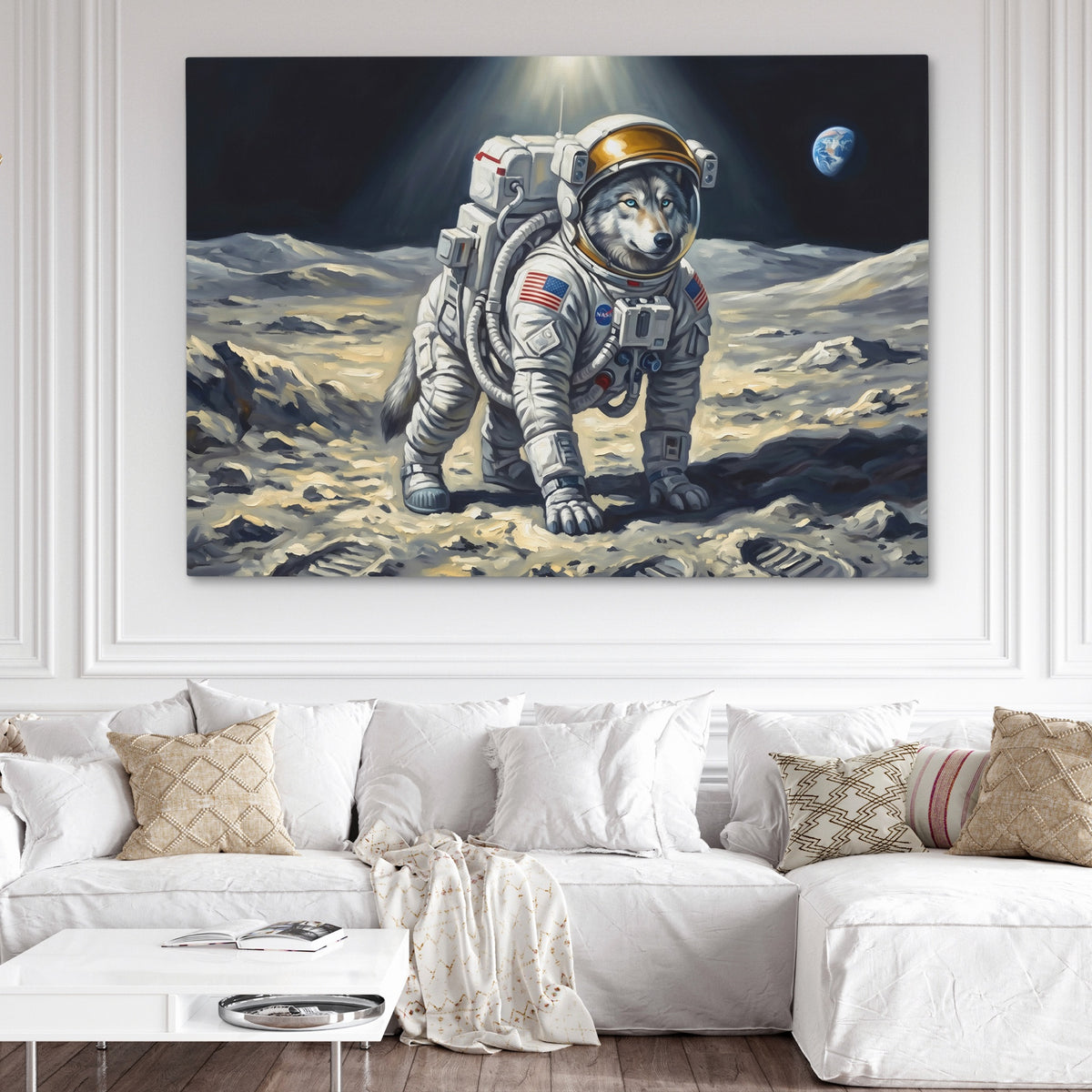 Wolf Lunar Explorer — Wolf Lunar Explorer White Couch and Wall 208