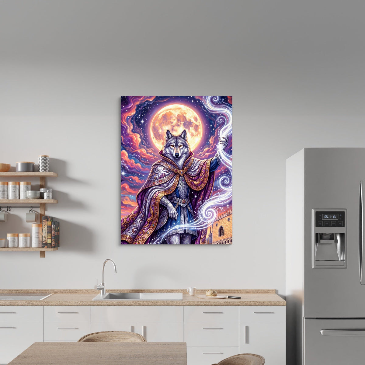 Wolf Moon Weaver - Luxury Wall Art
