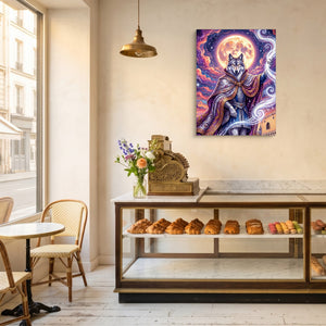Wolf Moon Weaver - Luxury Wall Art