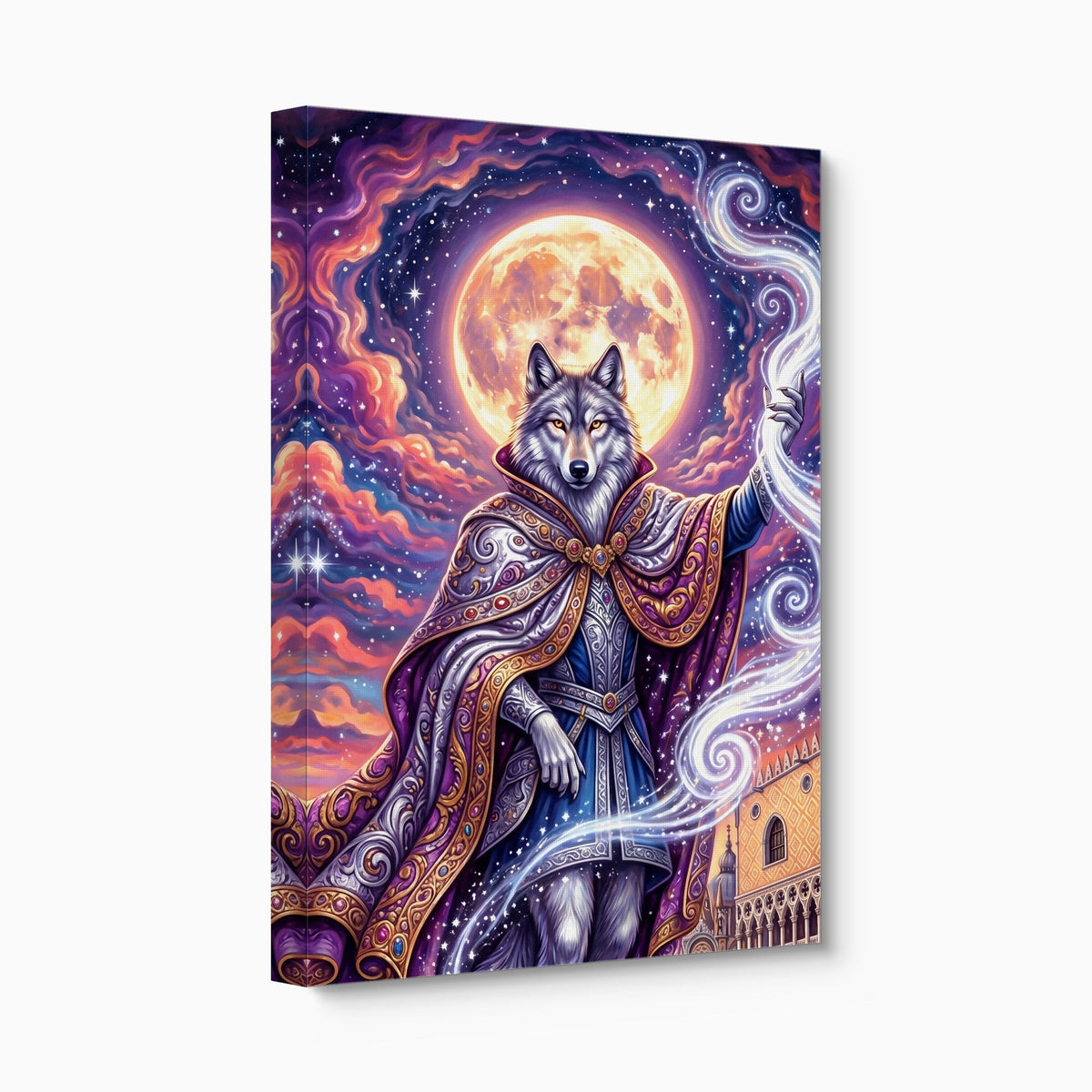 Wolf Moon Weaver - Luxury Wall Art